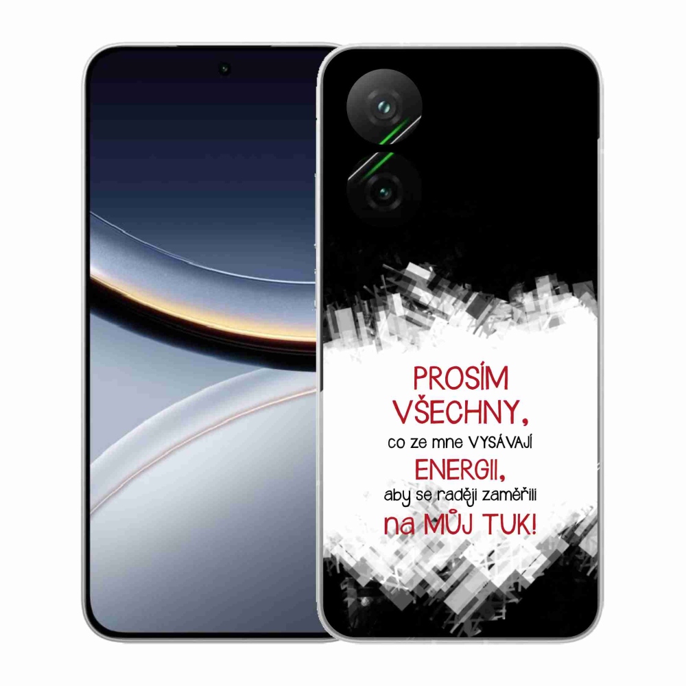 Gél borító mmCase a Xiaomi Poco F7 5G-hez - vicces szöveg 1 piros