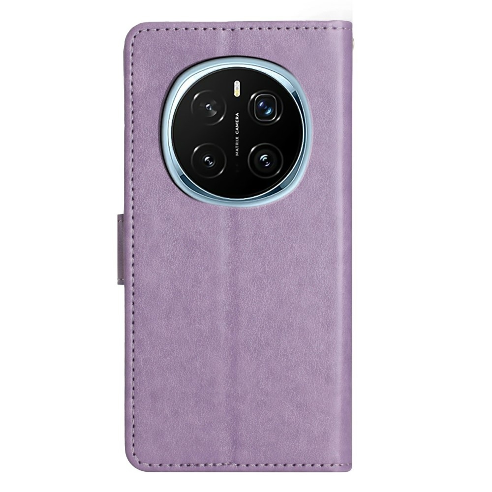 Virágok könyv tok Honor Magic 7 Pro 5G - világos lila