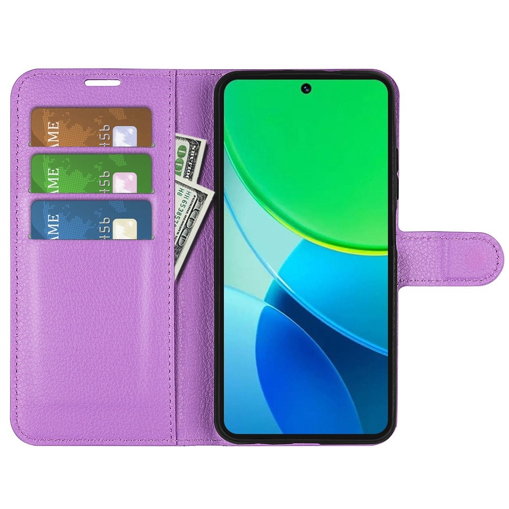 Litchi könyvtáska Vivo Y19s készülékhez - lila