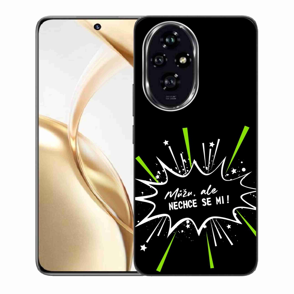 Gél borító mmCase a Honor 200 5G készülékhez - vicces szöveg 11 fekete háttér