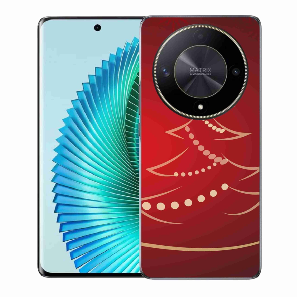 Gél borító mmCase a Honor Magic 6 Lite 5G számára - karácsonyfa karikatúra