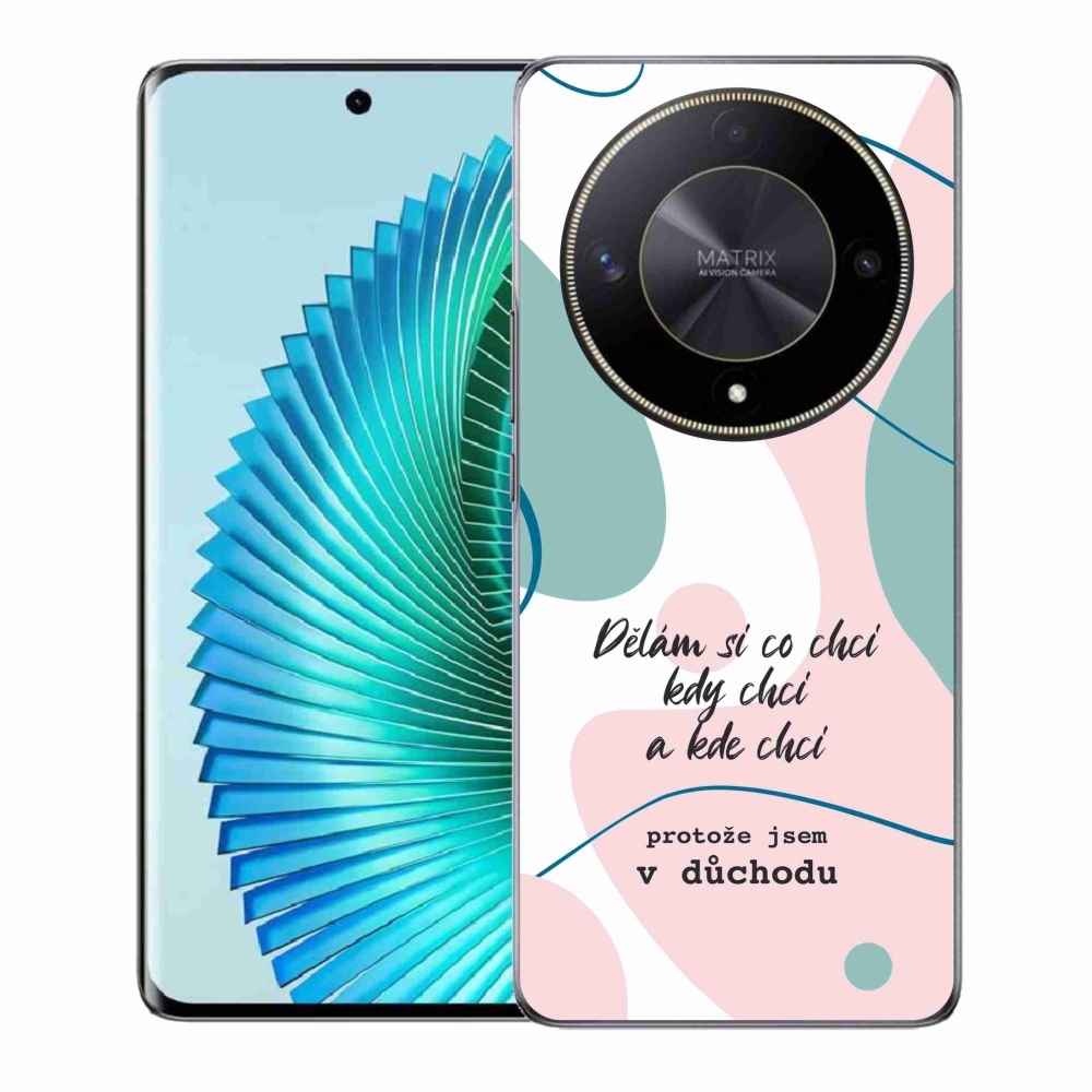 Gél borító mmCase a Honor Magic 6 Lite 5G készülékhez - vicces szöveg 10 fehér háttér