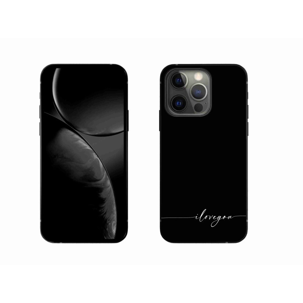 Gél borítás mmCase iPhone 13 Pro 6.1 készülékhez - Szeretlek fekete háttérrel