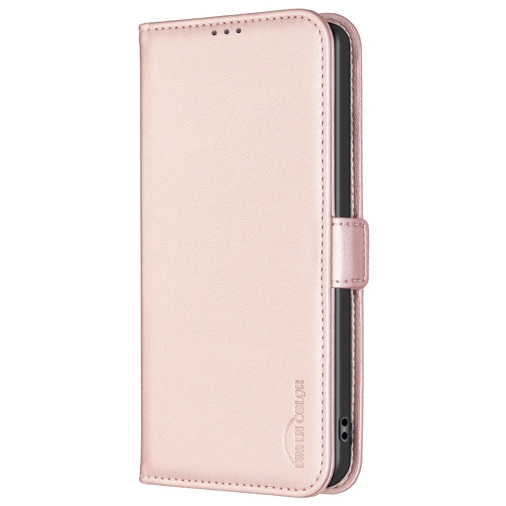 BNF könyvtáska Samsung Galaxy S24 FE készülékhez - rózsaarany
