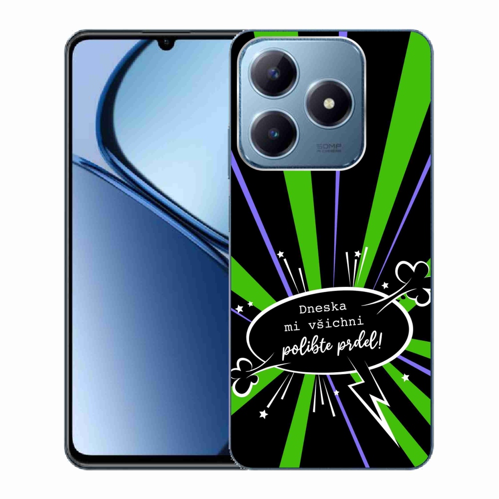 Gél borító mmCase a Realme C63 készülékhez - vicces szöveg 15 fekete háttér