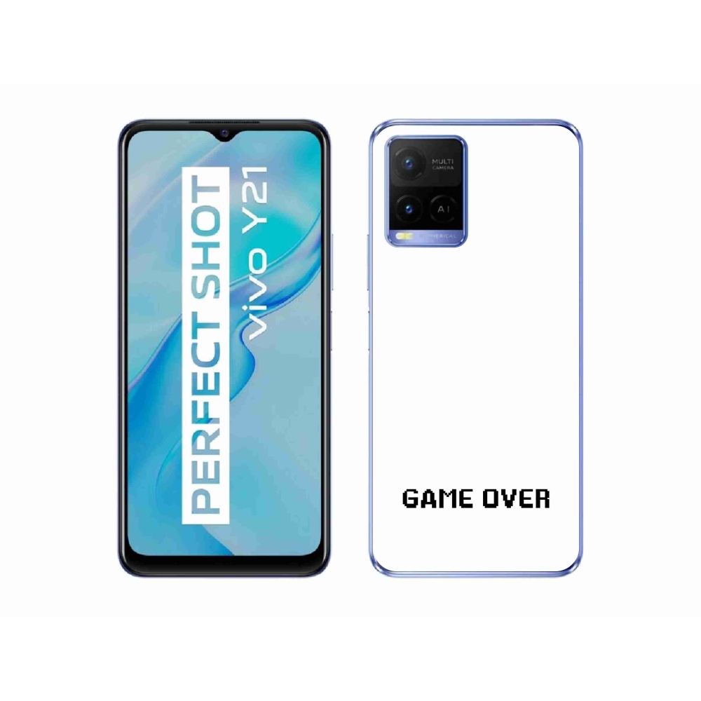 Gél borítás mmCase a Vivo Y21/Y21s/Y33s készülékhez - játék fehér háttérrel