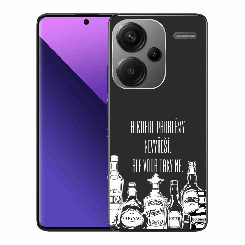 Gél borító mmCase a Xiaomi Redmi Note 13 Pro+ 5G számára - vicces szöveg fekete háttérrel
