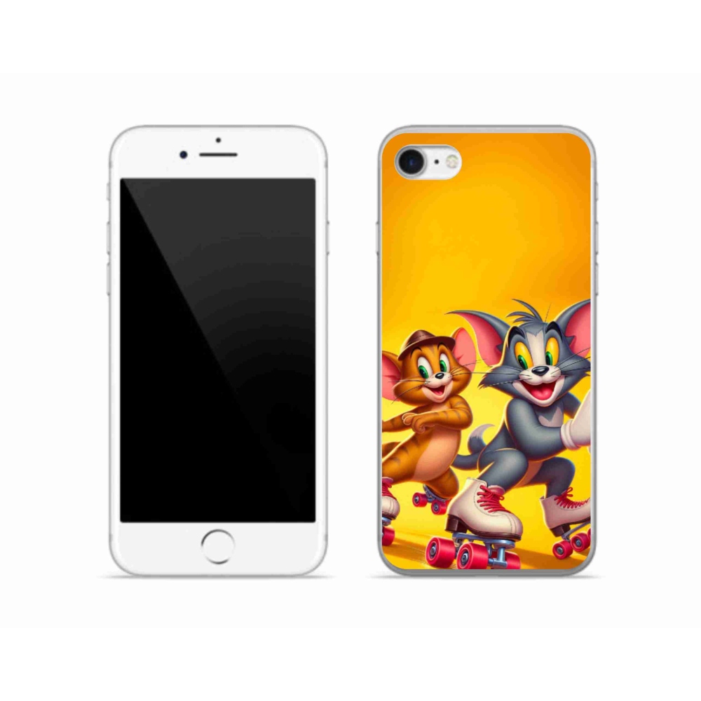 Zselés borítás mmCase iPhone SE (2022) - tom a jerry