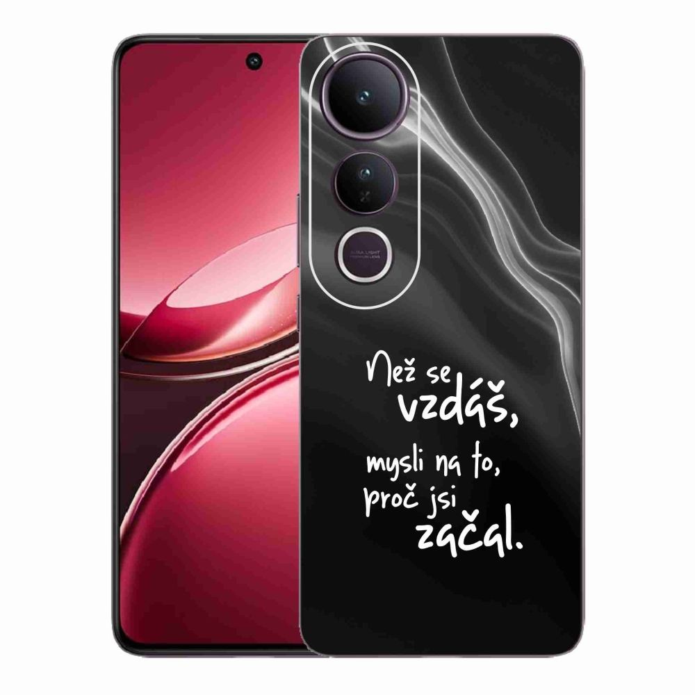 Gél borítás mmCase a Vivo V50 Lite 4G/5G - idézet 2 fekete háttérrel