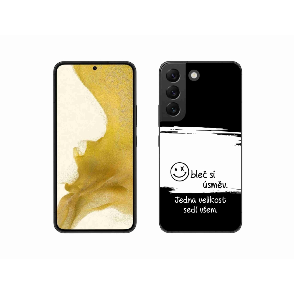 Gél borító mmCase Samsung Galaxy S22 5G - vicces szöveg 8 fekete és fehér háttérrel