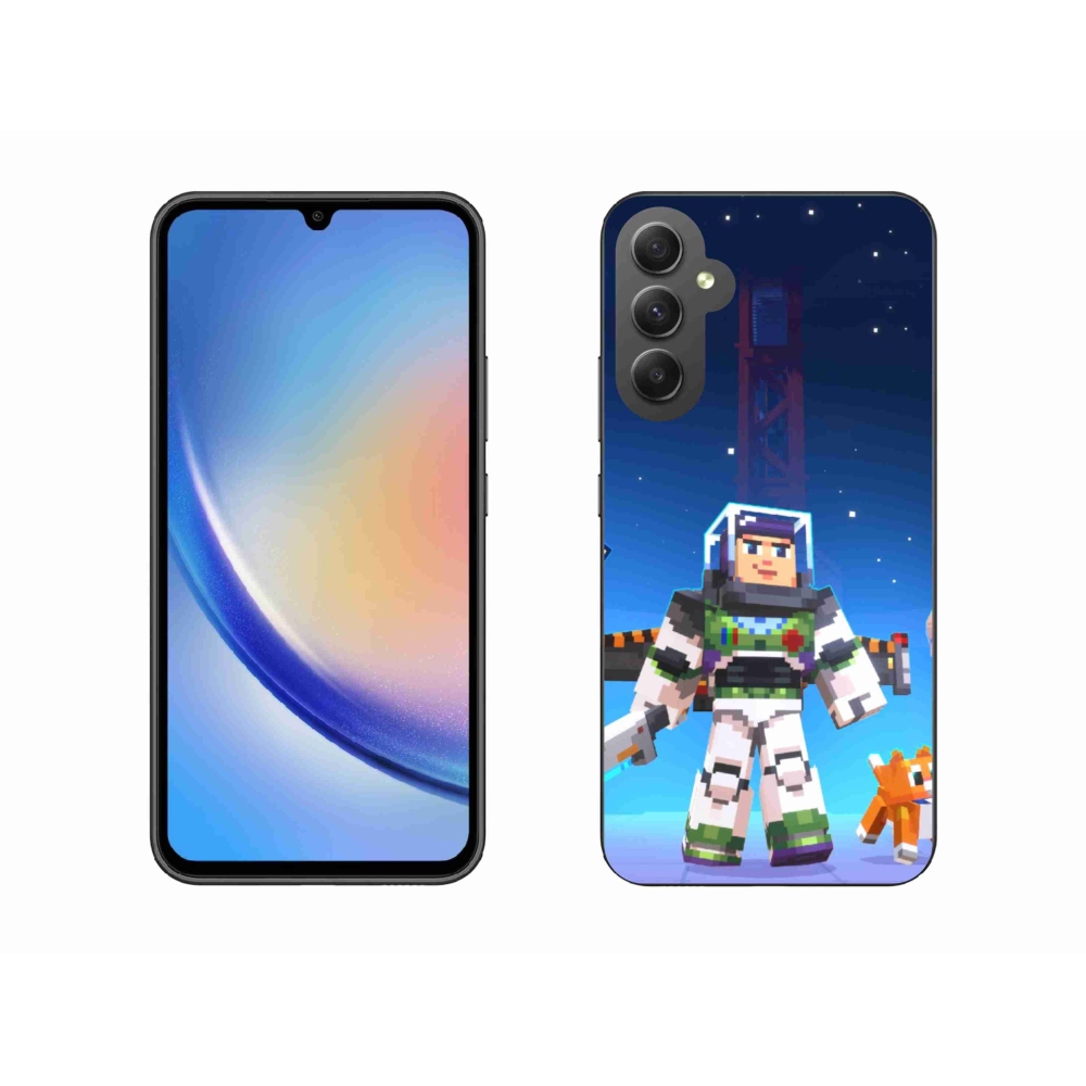 Gél borítás mmCase Samsung Galaxy A34 5G - minecraft 2