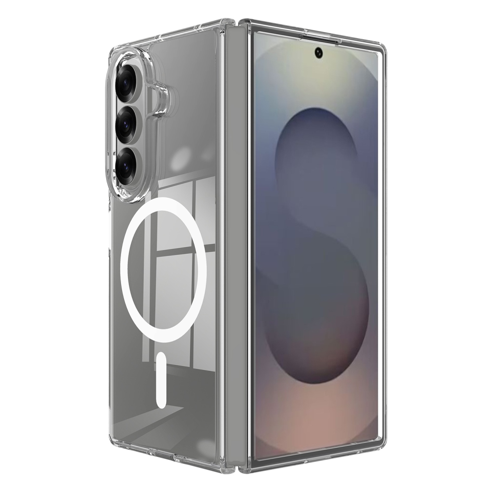 Akril zselés tok szilárd hátlappal és MagSafe a Samsung Galaxy Z Fold7 5G készülékre - átlátszó