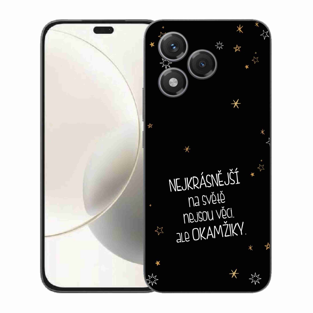 Gél borítás mmCase a Honor 400 Lite készülékhez - idézet 4 fekete háttér