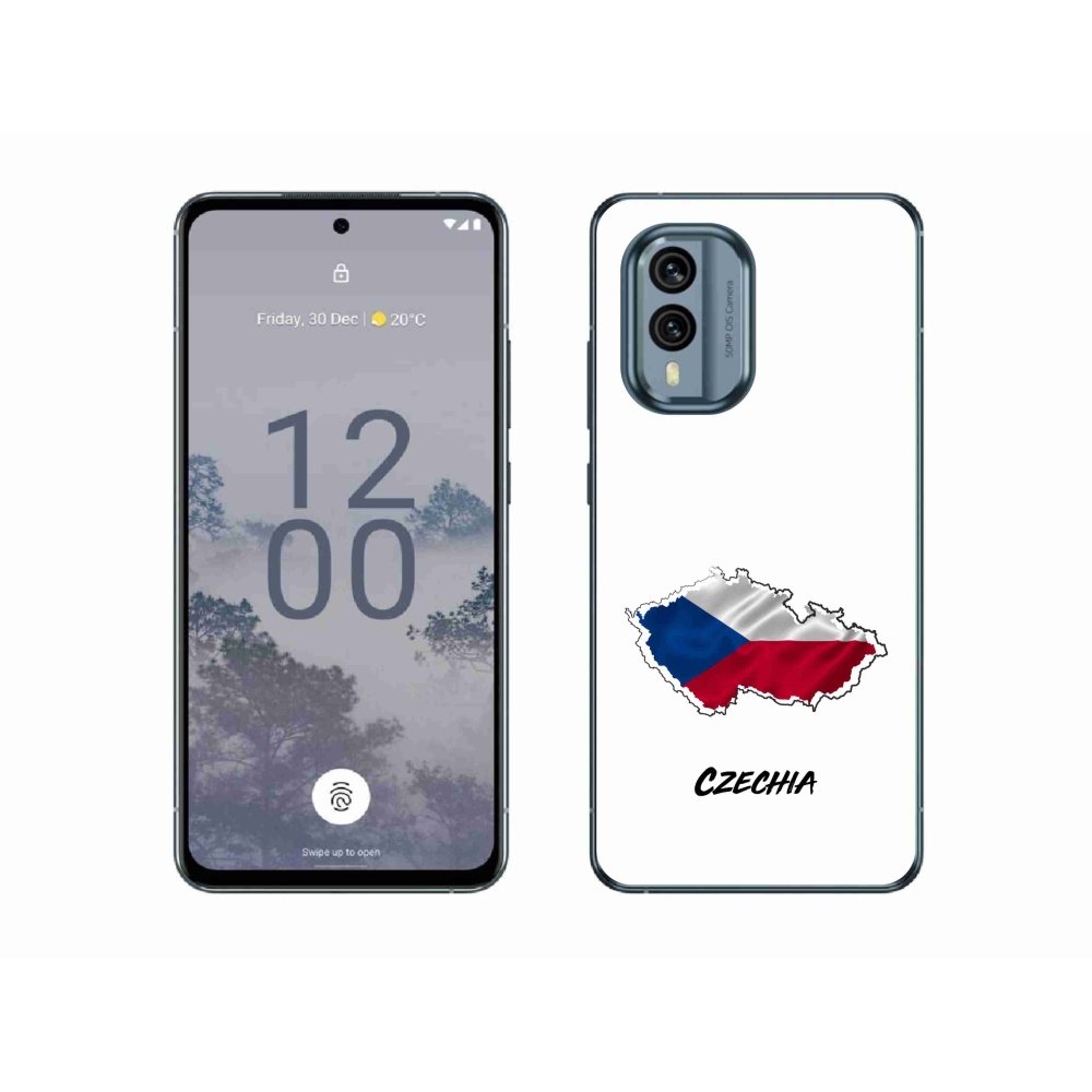 Zselés borító mmCase a Nokia X30 5G készülékhez - Csehország fehér háttér