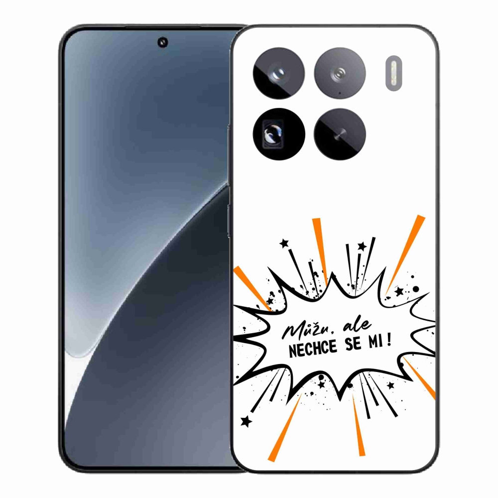 Gél borító mmCase a Xiaomi 15 Pro-hoz - vicces szöveg 11 fehér háttérrel