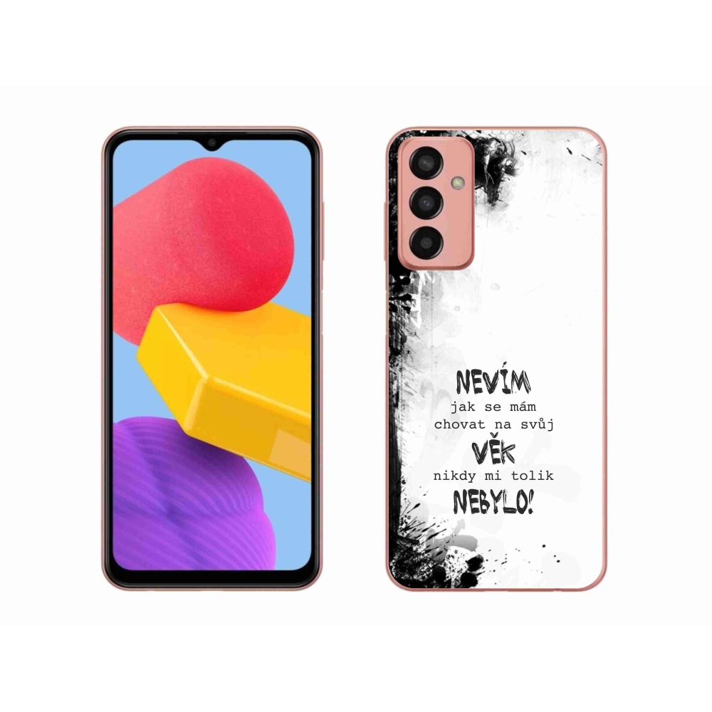 Gél borító mmCase Samsung Galaxy M13 készülékhez - vicces szöveg 14 fehér háttér