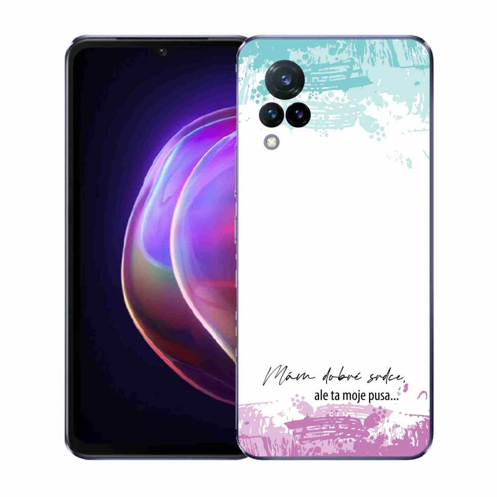 Gél borító mmCase a Vivo V21 4G/5G készülékhez - vicces szöveg 3 fehér háttérrel