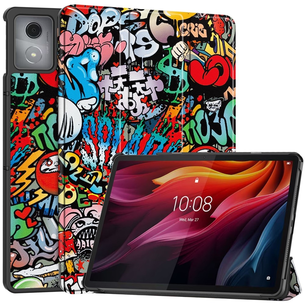 Patte intelligens záró tok Lenovo Tab K11 Plus-hoz - graffiti