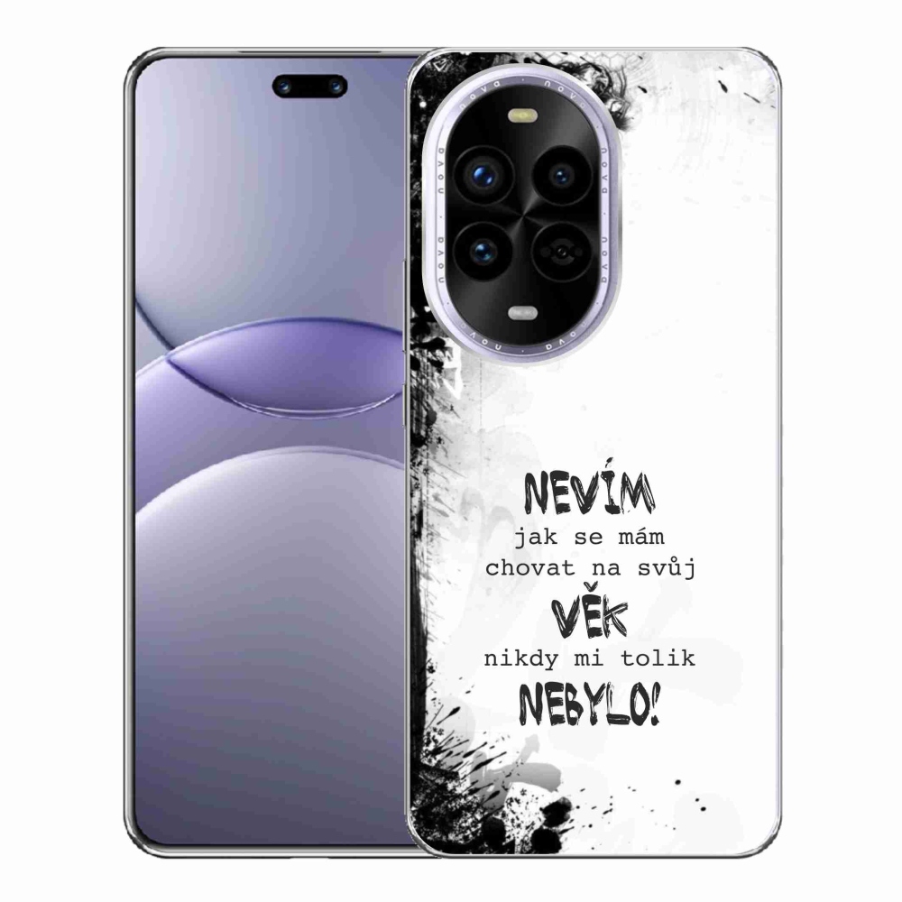 Gél borító mmCase a Huawei Nova 13 Pro 5G készülékhez - vicces szöveg 14 fehér háttér