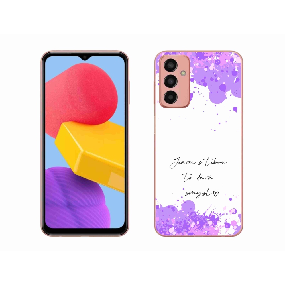 Gél borító mmCase Samsung Galaxy M13 készülékhez - szerelmes szöveg fehér háttérrel