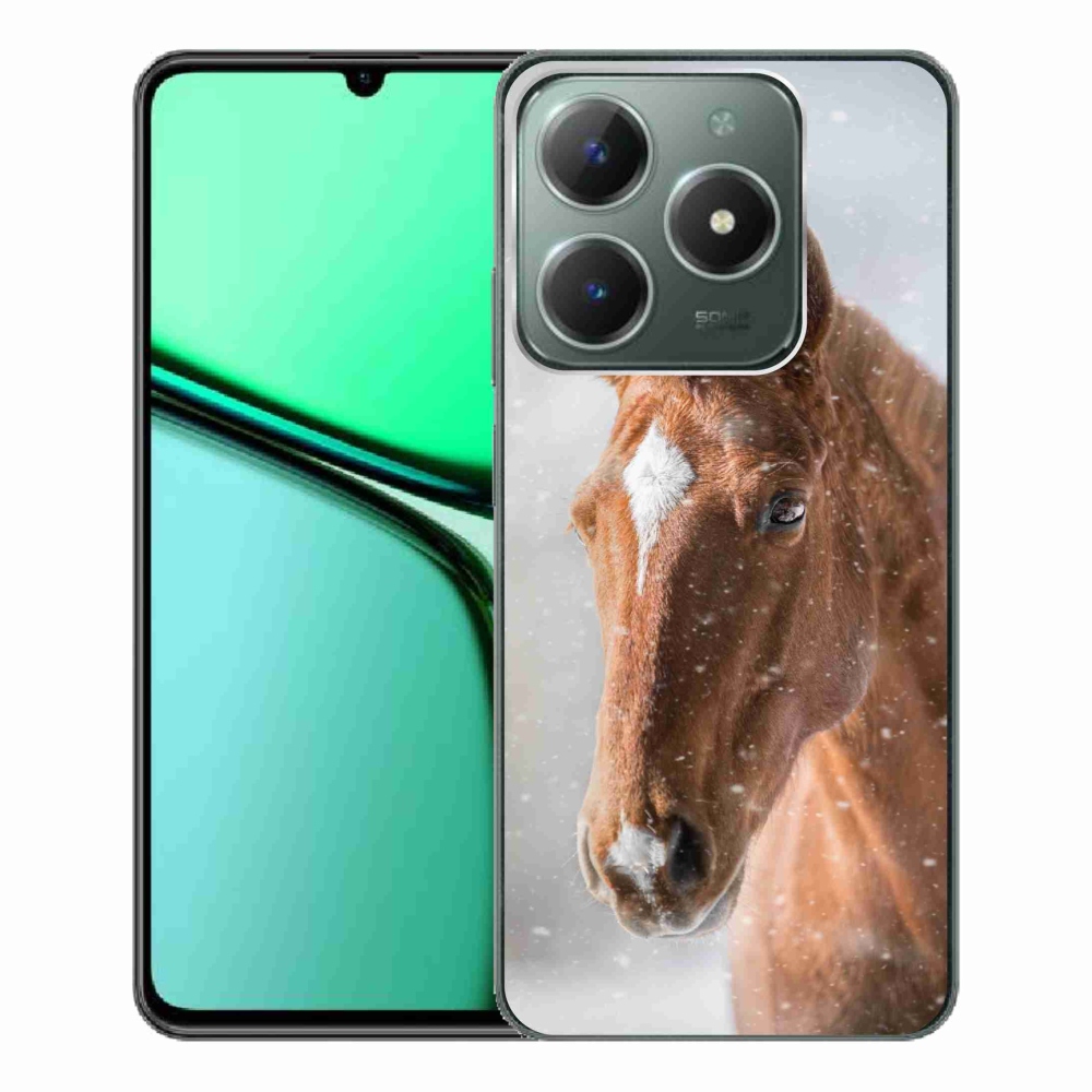 Zselés tok mmCase a Realme C61 készülékhez - barna ló 2