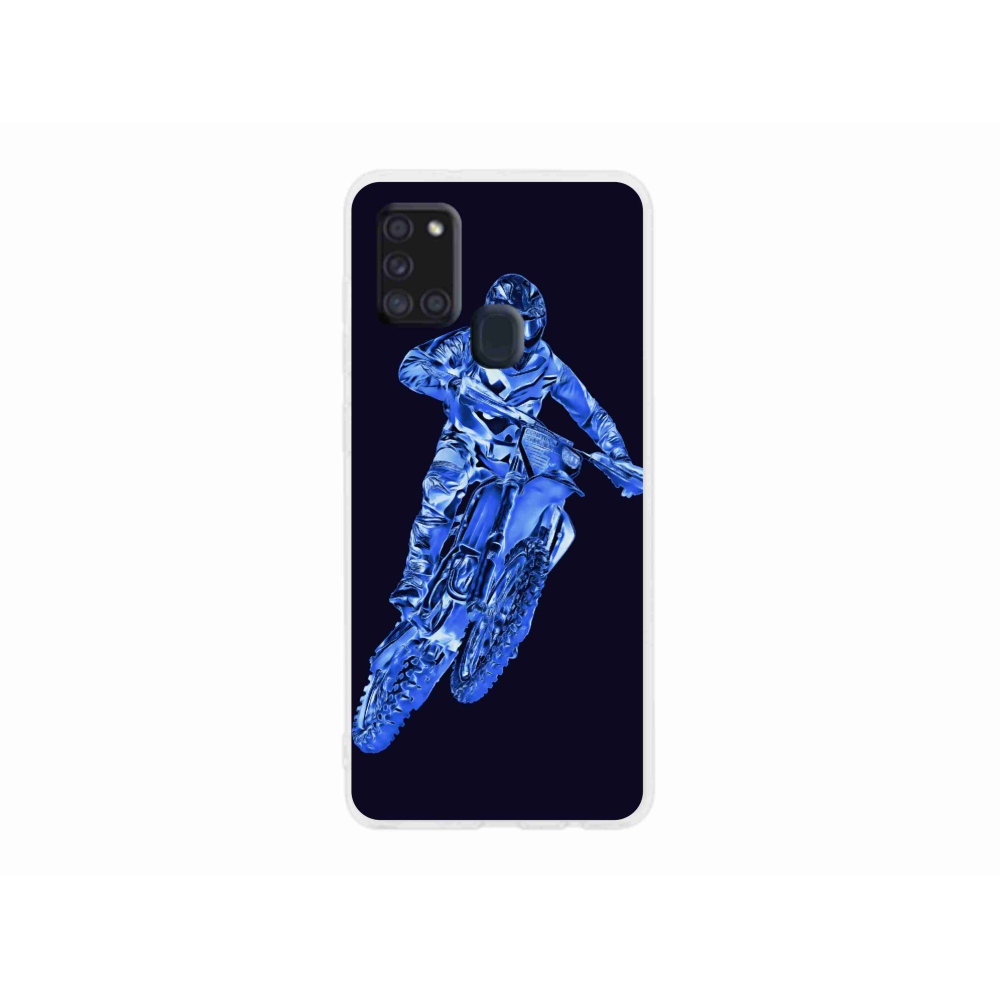 Zselés borítás mmCase Samsung Galaxy A21s készülékhez - motocross 1