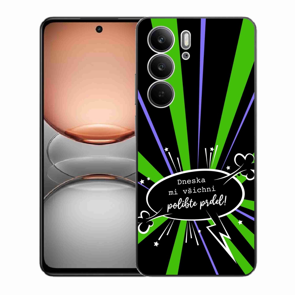 Gél borító mmCase a Realme C75 készülékhez - vicces szöveg 15 fekete háttér