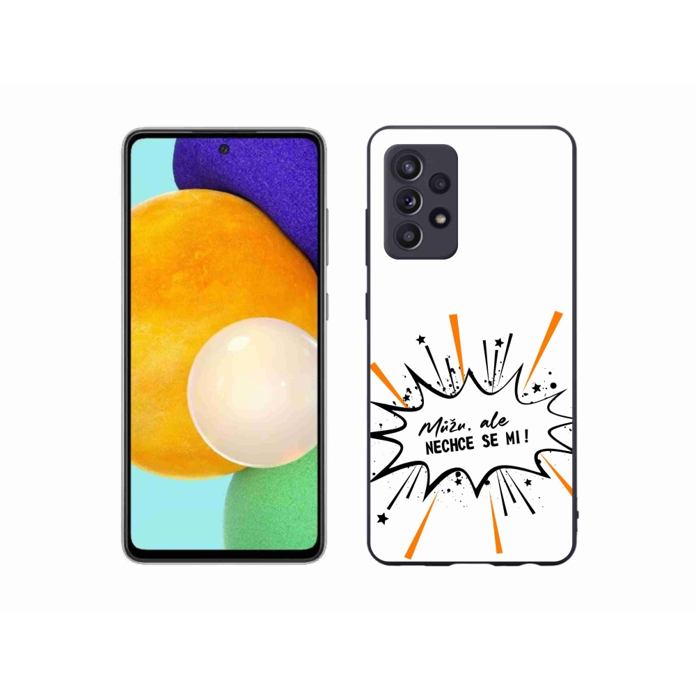 Gél borító mmCase Samsung Galaxy A52/A52 5G - vicces szöveg 11 fehér háttér