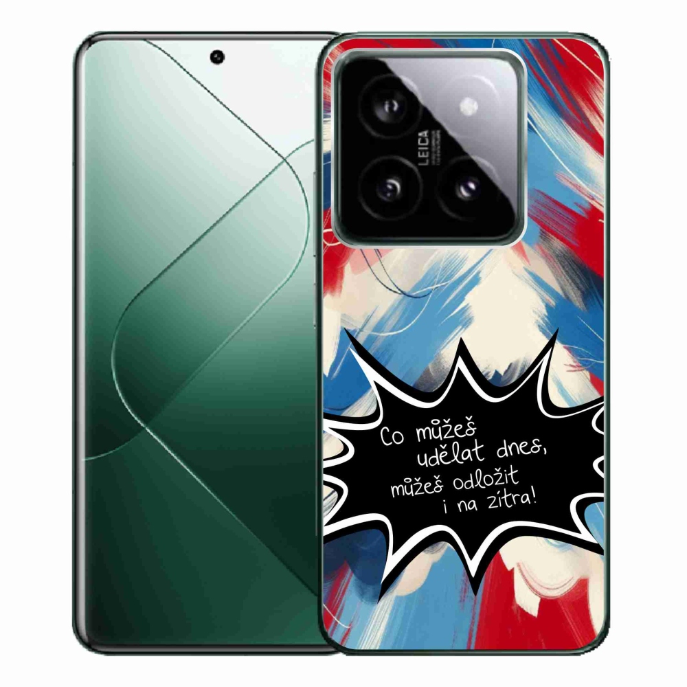 Gél borító mmCase a Xiaomi 14 Pro számára - vicces szöveg 9 fekete háttér