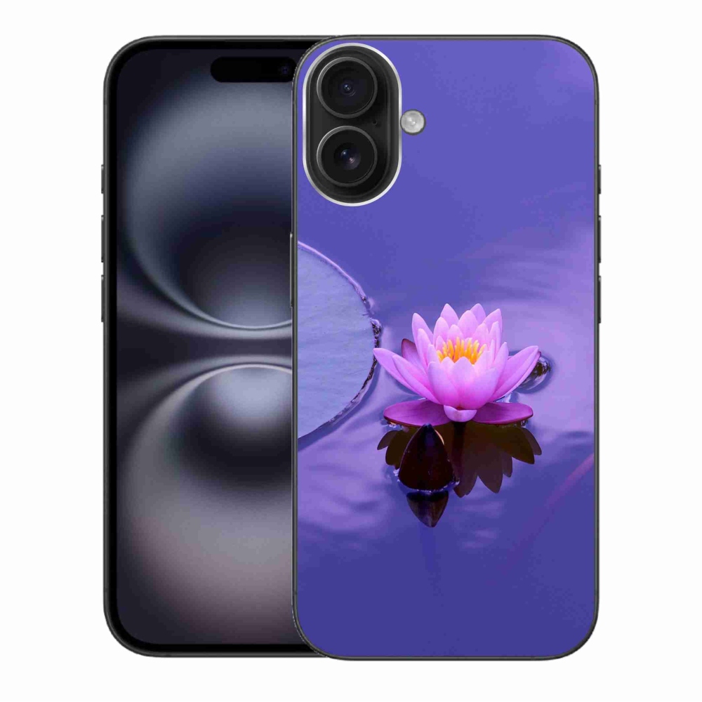 Gél tok mmCase iPhone 16 Plus készülékhez - virág a felületen