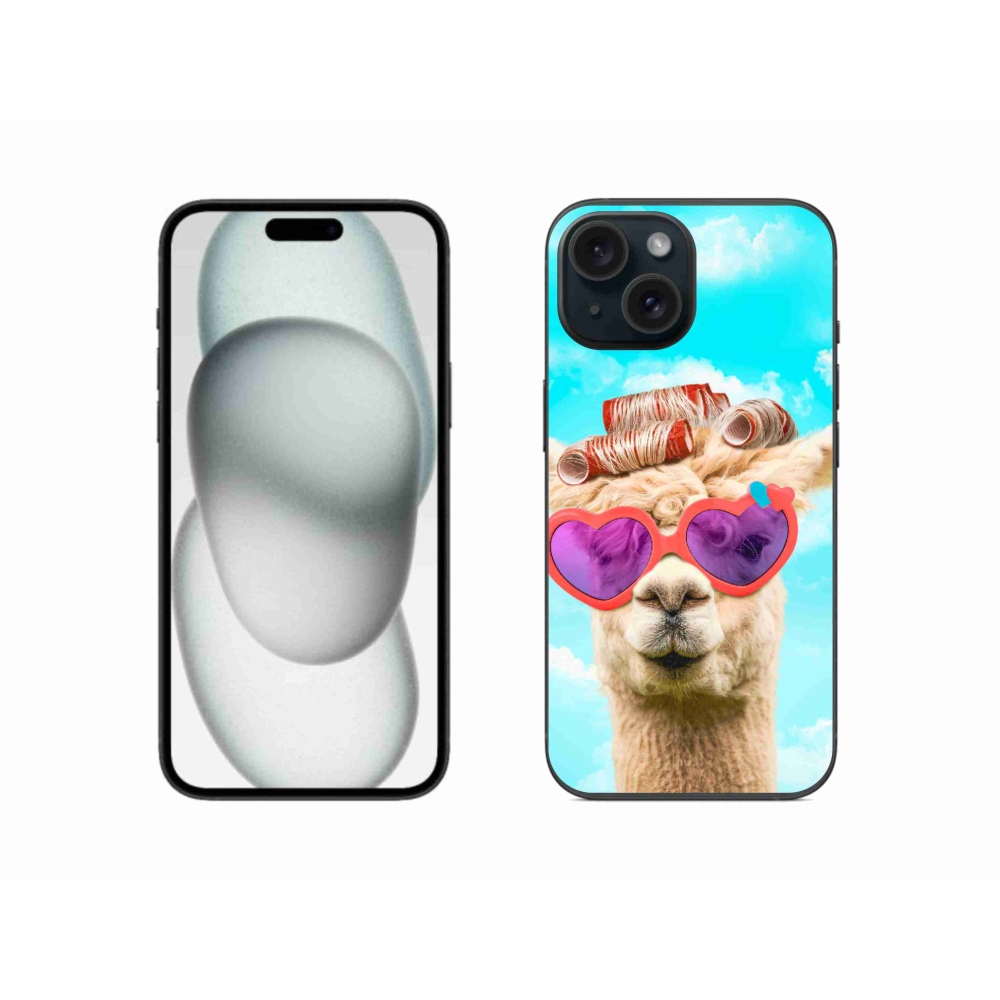 Zselés borítás mmCase iPhone 15 készülékhez - szemüveges láma