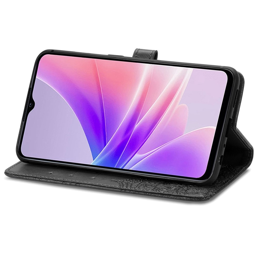 Mandala könyvtáska a Realme Narzo 50 készülékhez - fekete