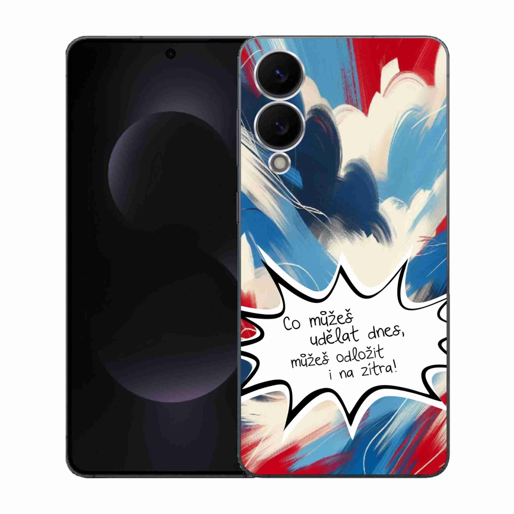 Gél borító mmCase Samsung Galaxy S25 Edge készülékhez - vicces szöveg 9 fehér háttér