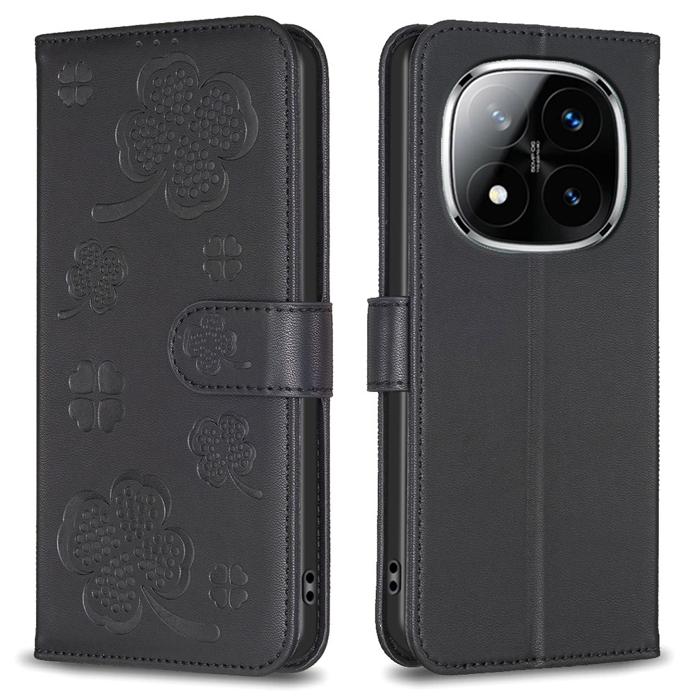 Clover könyv tok Xiaomi Redmi Note 14 Pro-hoz - fekete