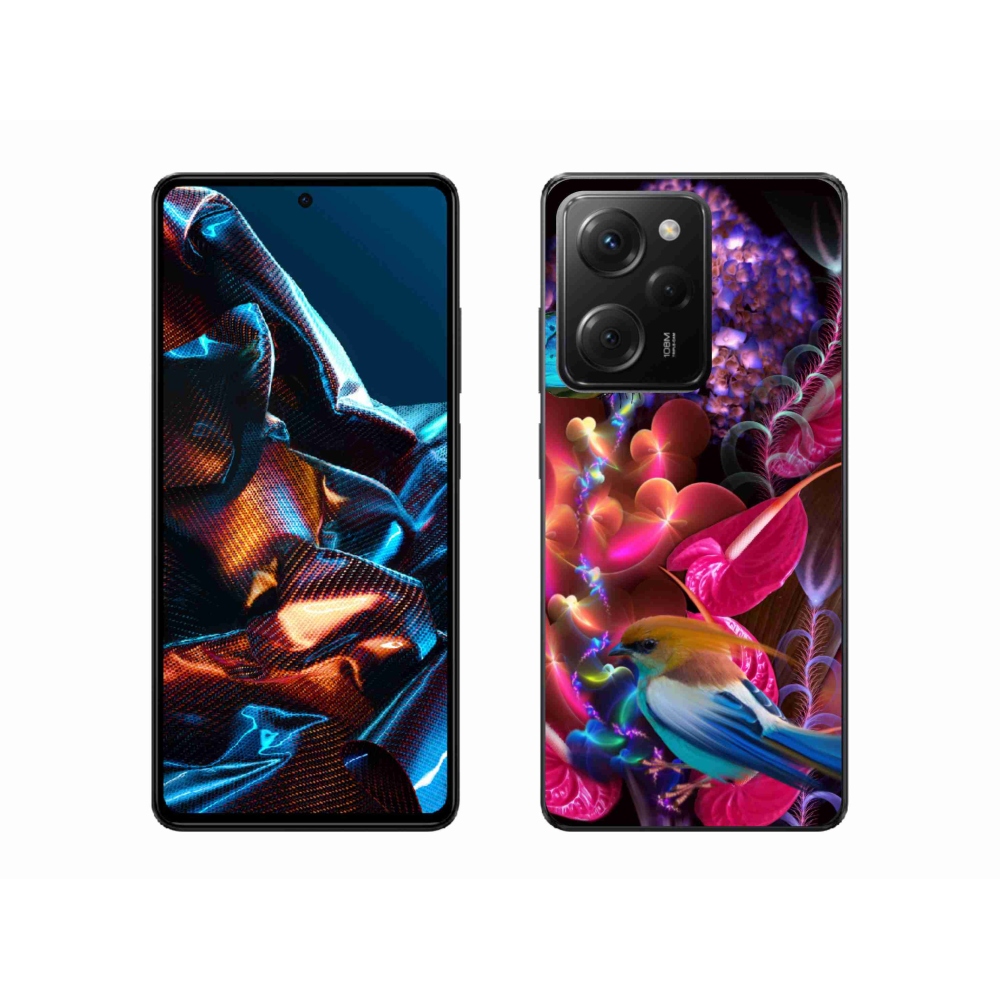 Gél borító mmCase a Xiaomi Poco X5 Pro 5G számára - színes virágok