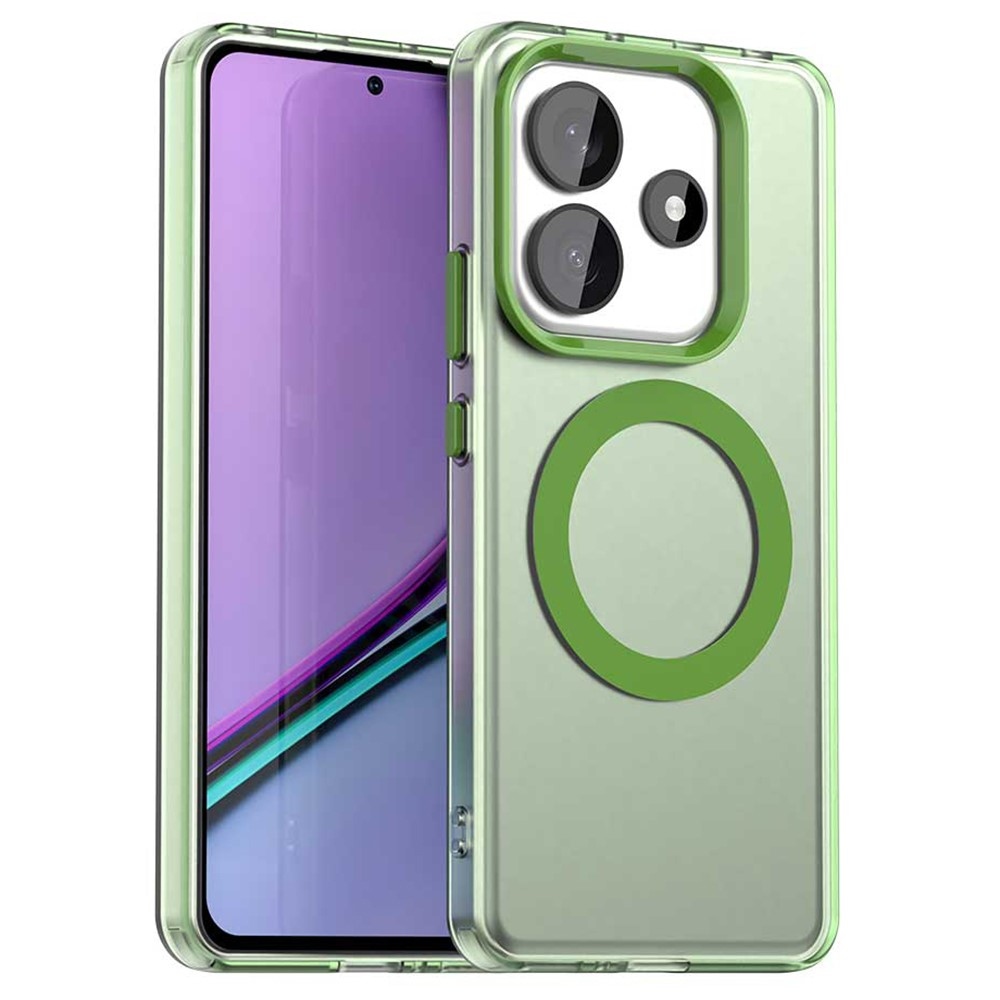 Candy zselés tok MagSafe-val a Xiaomi Redmi Note 14 5G-nél - zöld