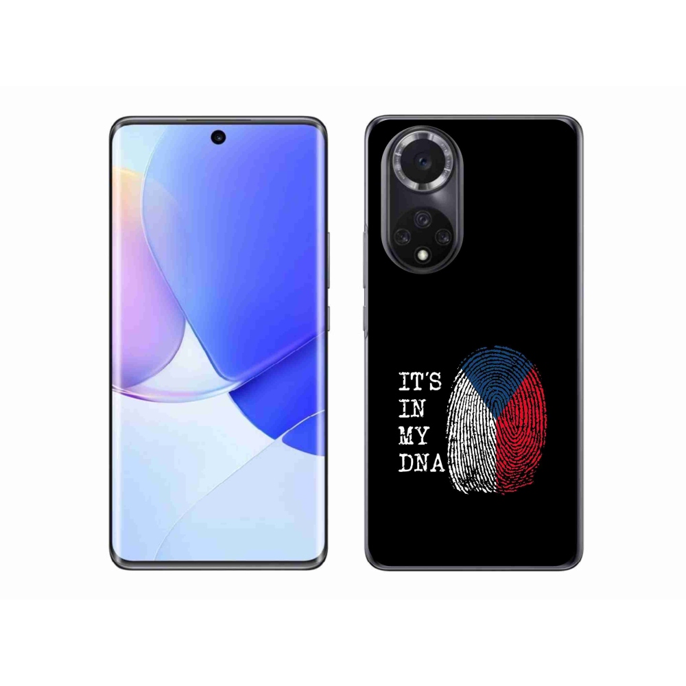 Gél borító mmCase a Huawei Nova 9 - zászlós ujjlenyomat fekete háttérrel