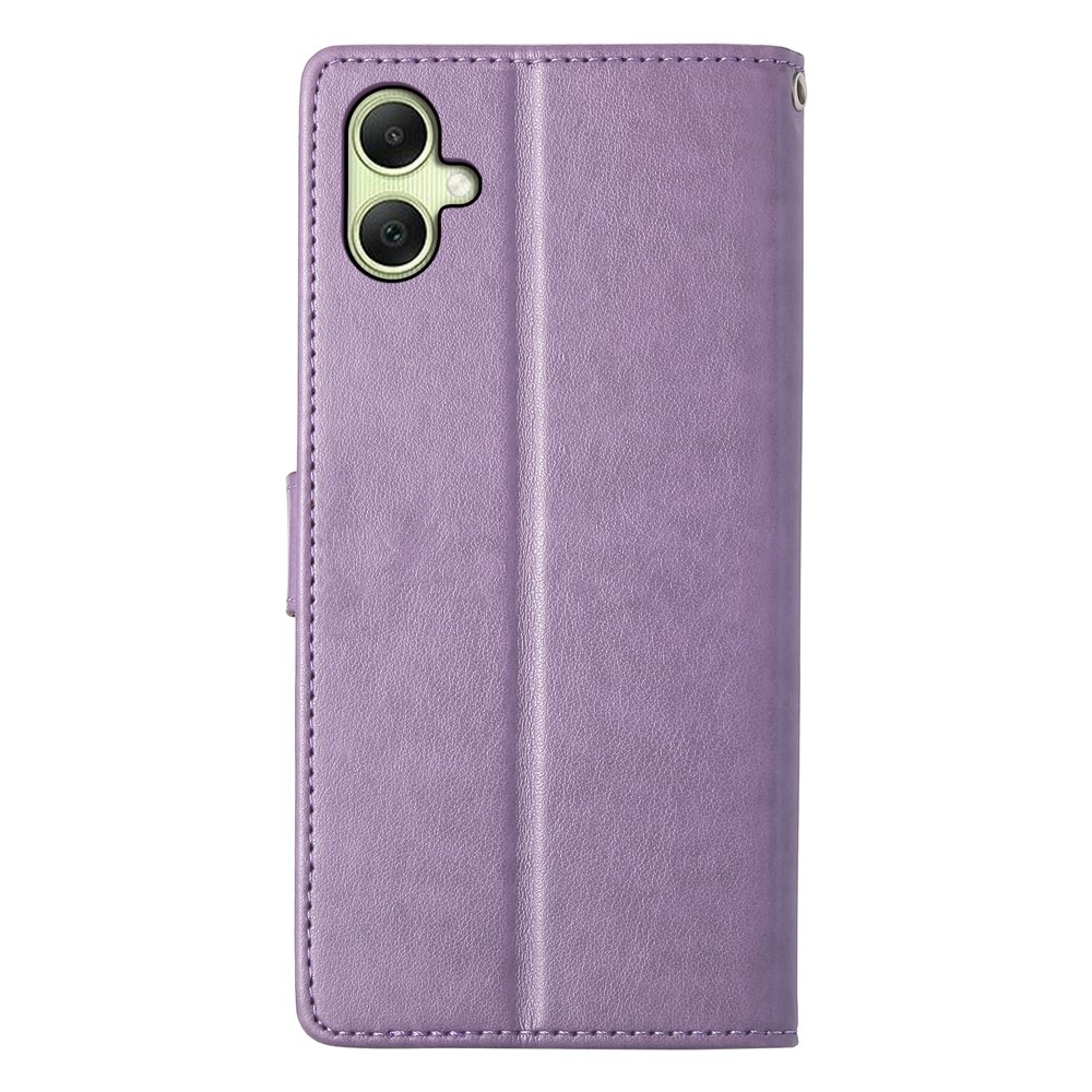 Virágos könyves tok Samsung Galaxy A07 4G készülékhez - lila