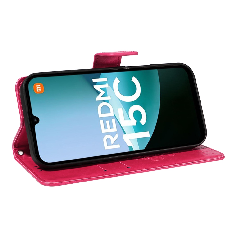 Fák könyve tok Xiaomi Redmi 15C 4G (171mm)/Poco C85 4G (171mm) - rózsaszínű