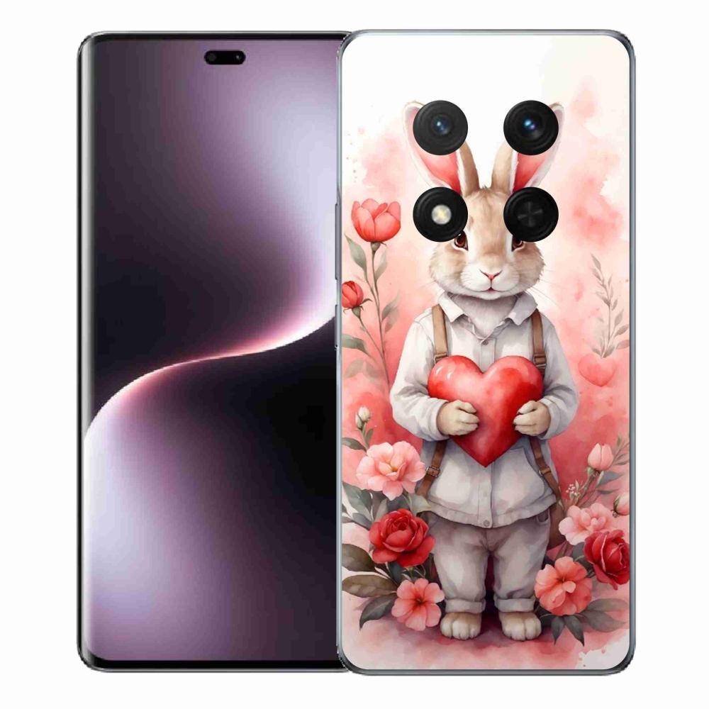 Gél borítás mmCase a Honor Magic 7 Lite 5G számára - nyúl szívvel