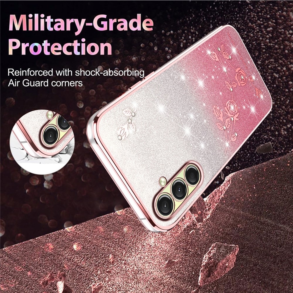 KADEM csillogó zselés tok Samsung Galaxy A17 4G/5G - rózsaarany