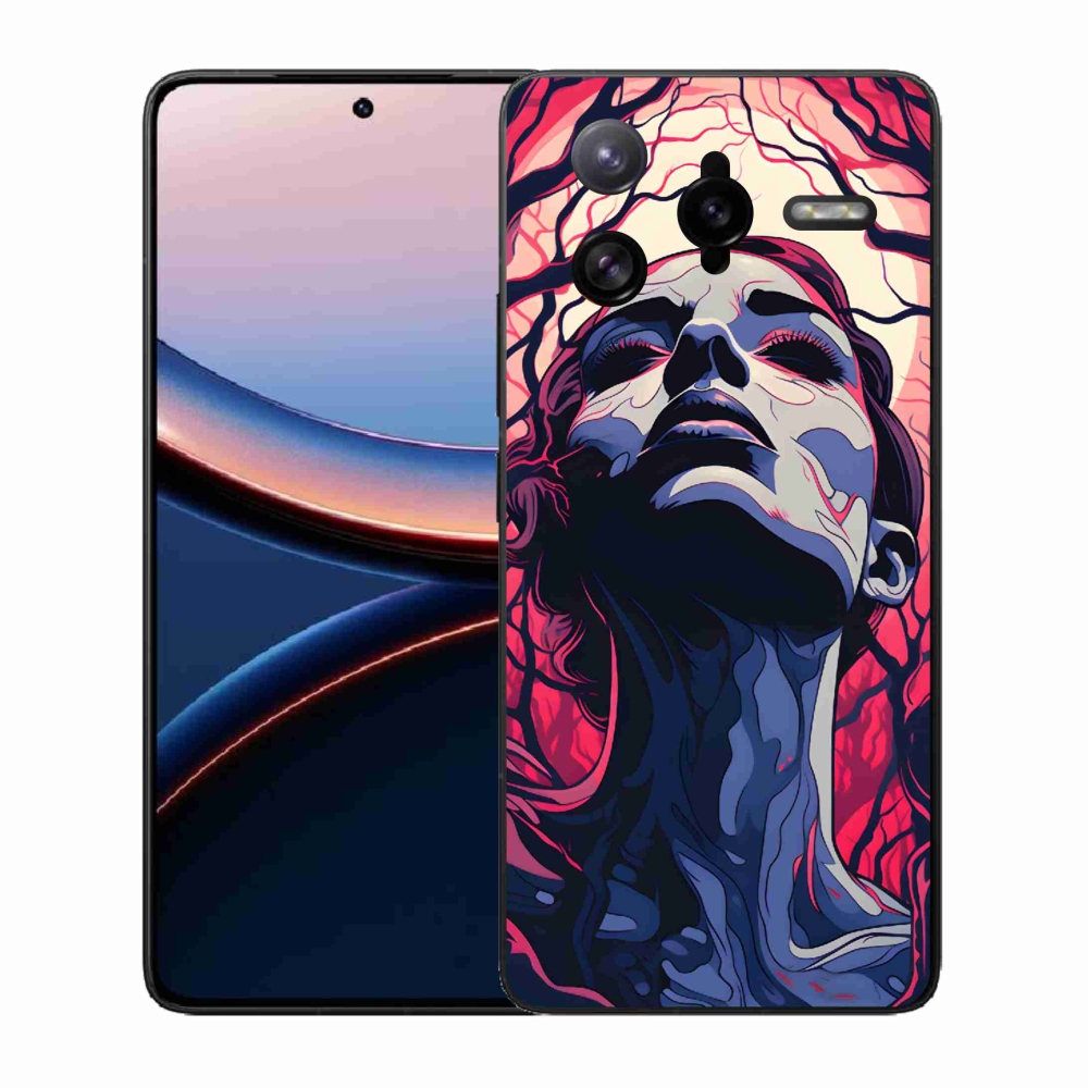 Gél borítás mmCase a Xiaomi Poco F7 Ultra számára - absztrakt arc