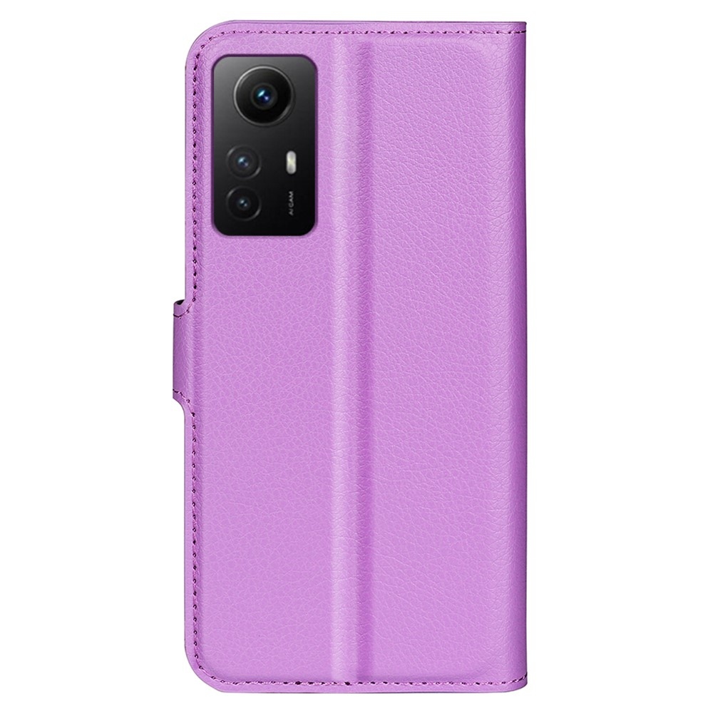 Litchi könyv tok Xiaomi Redmi Note 12S-hez - lila