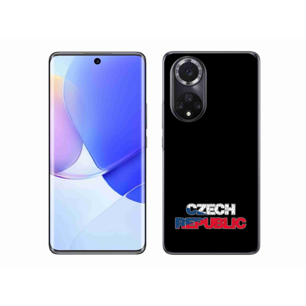Zselés borító mmCase a Honor 50 készülékhez - Csehország fekete háttér