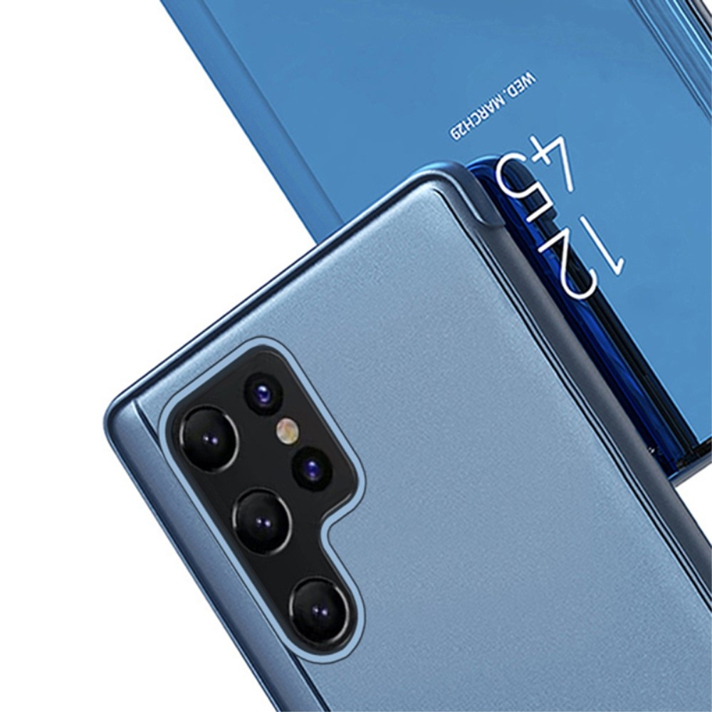 Átlátszó zárófedél matt előlappal a Samsung Galaxy S24 Ultra készülékre - kék