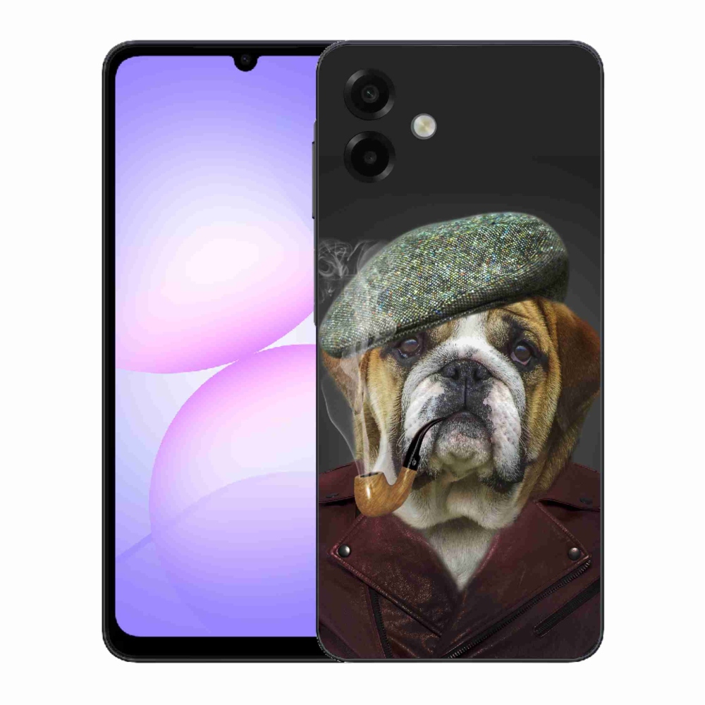 Gél borítás mmCase Samsung Galaxy A07 4G - kutya csővel