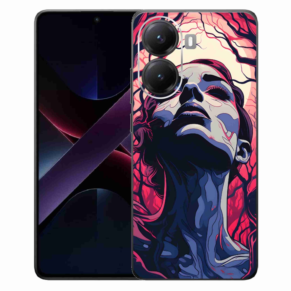 Gél borítás mmCase a Xiaomi Poco X7 Pro 5G számára - absztrakt arc