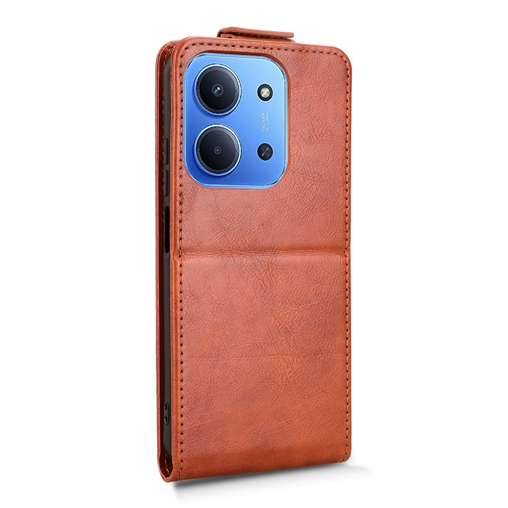 Vert flip tok Xiaomi Redmi 15C 4G (171mm)/Poco C85 4G (171mm) - narancssárga színben