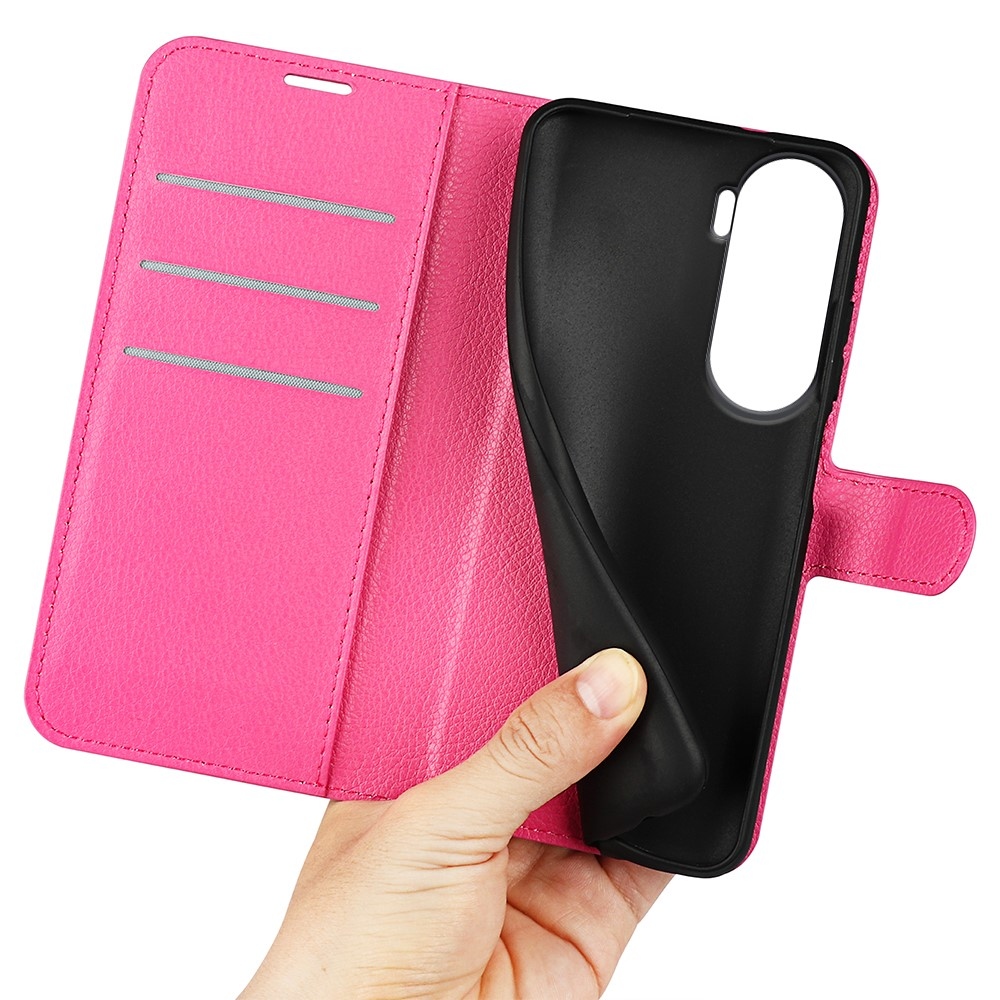 Litchi könyv tok a Honor 90 Lite-hoz - rózsaszínű