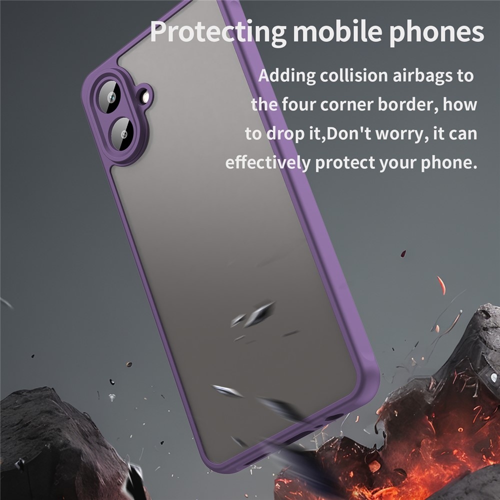 Zselés tok kemény hátlappal Samsung Galaxy A07 4G - lila